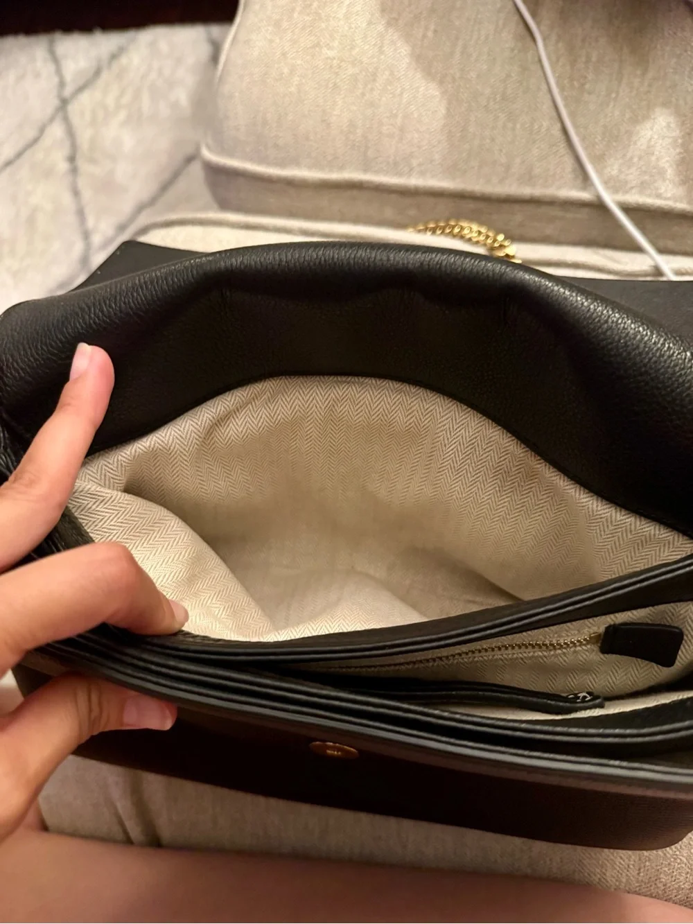 Tory Burch Kira Pebbled Leather Convertible Shoulder Bag
